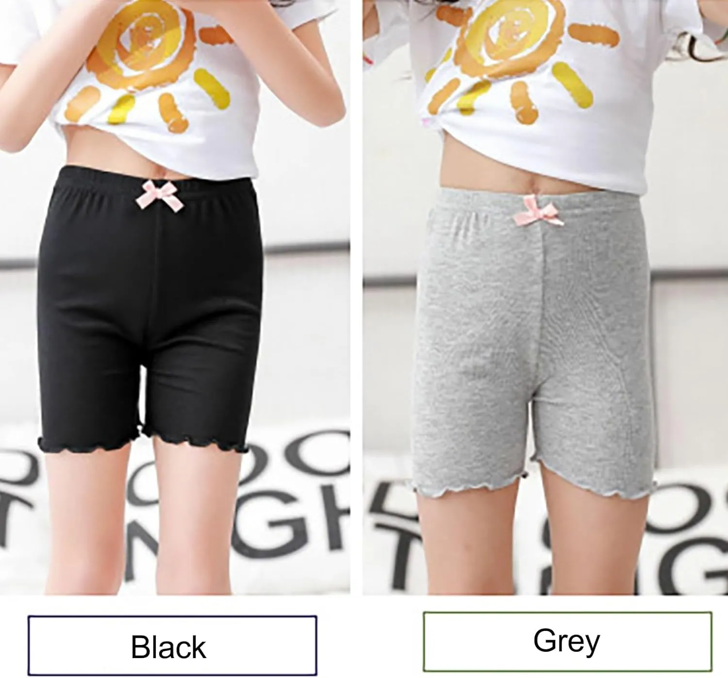 4 Pack Toddler Girls Dance Shorts Girls Bike Short Breathable Summer Soild Ribbed Shorts Baby Cartwheel Short