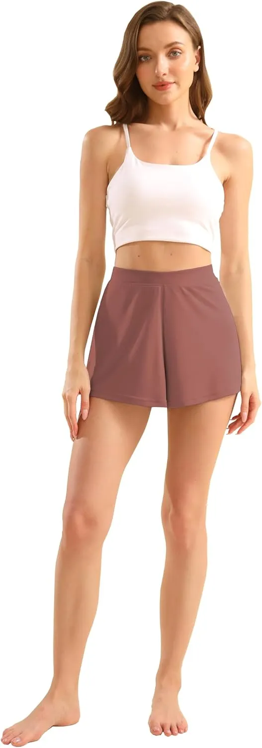 5 Pack Modal Soft Lounge Shorts for Women High Waist Casual Sleepwear Cozy Pajama Bottom Comfy Pajama