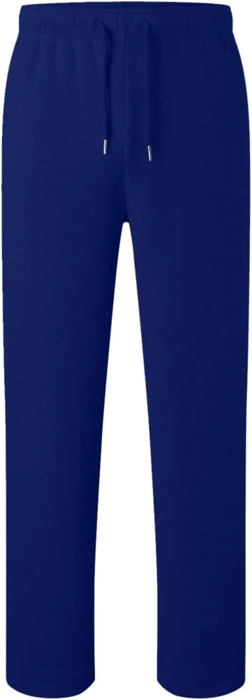 Alalaso Men's Casual Sweatpants Lightweight Elastic Waist Drawstring Lounge Sweatpants Straight Leg Trousers with Pockets