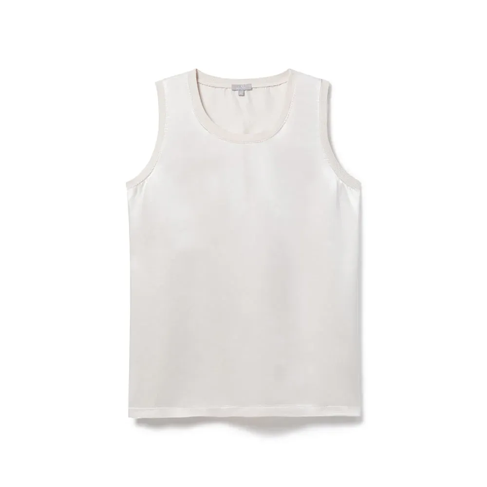 Alexa Crewneck Satin Tank