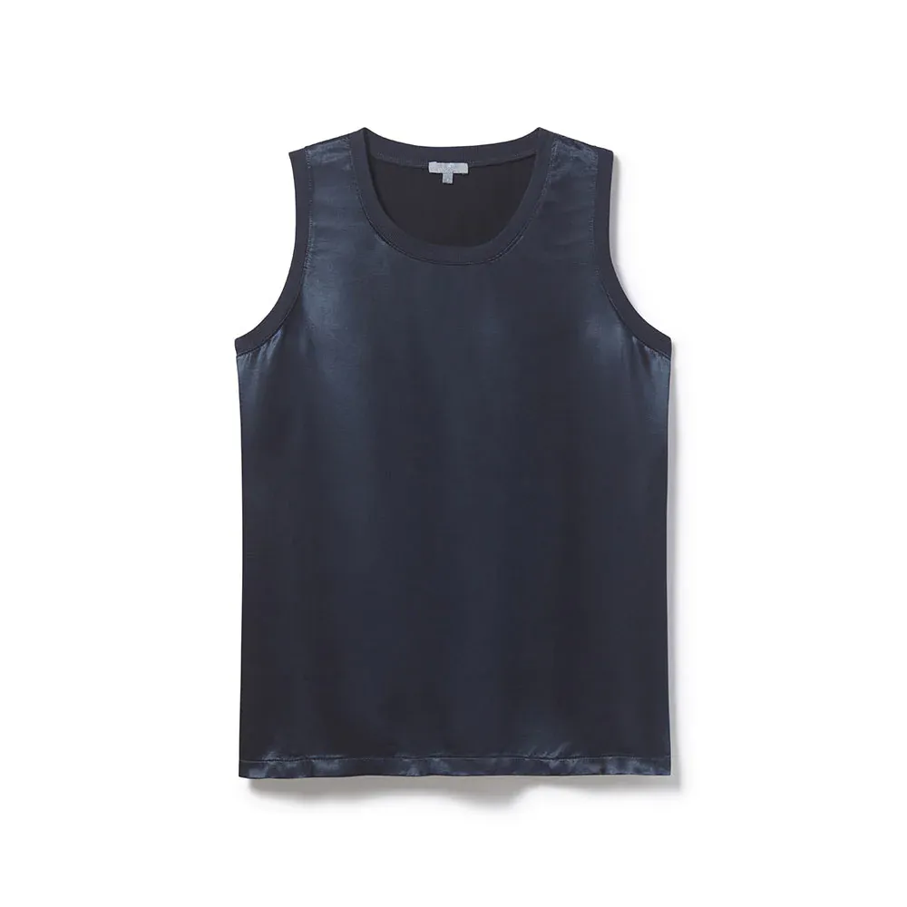 Alexa Crewneck Satin Tank