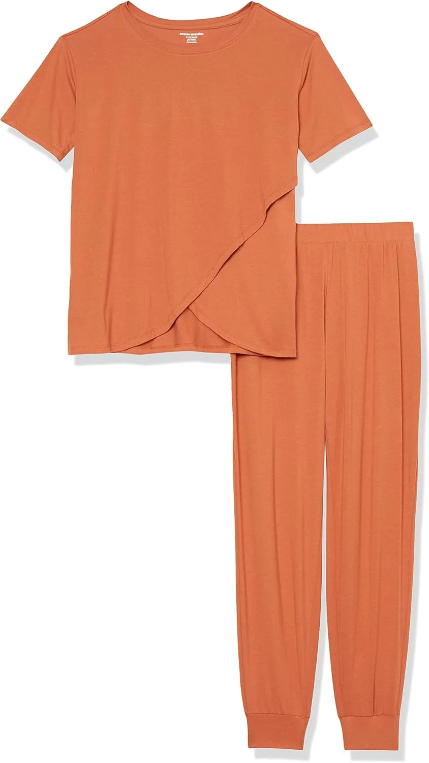 Amazon Essentials Women's Cotton Maternity and Nursing Sleepwear Pajama Set