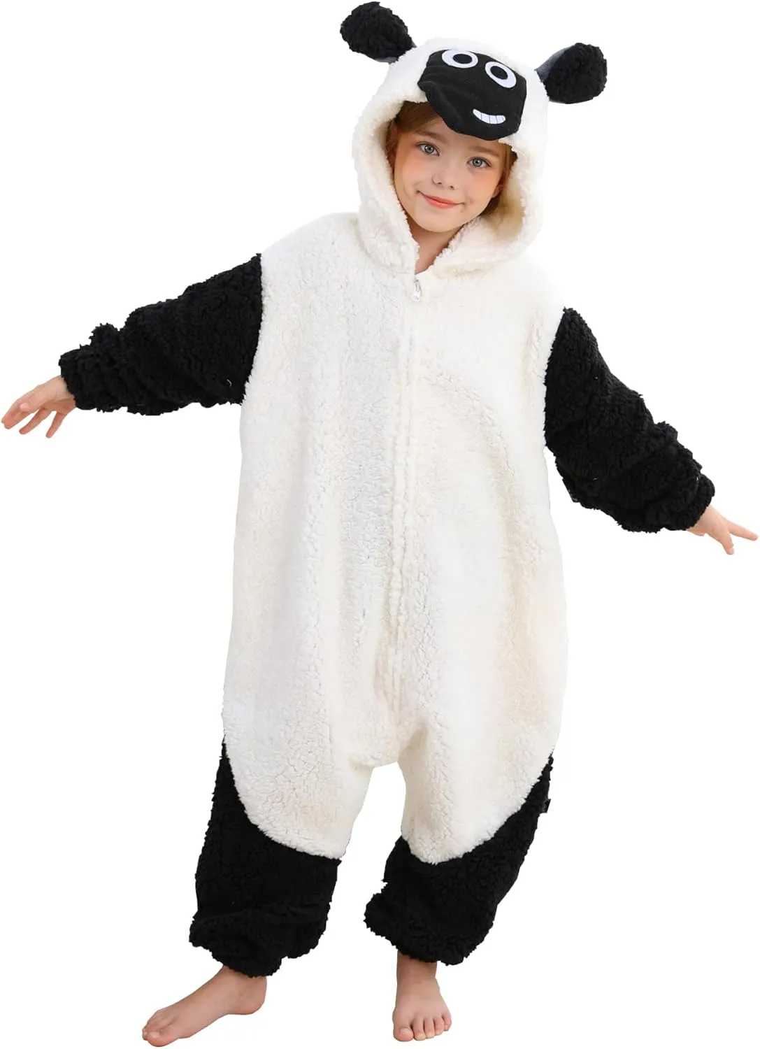 ATOZ Unisex Children Animal Sheep Onesie, Halloween Costume Pajamas Christmas Cosplay Sleepwear For Boys Girls
