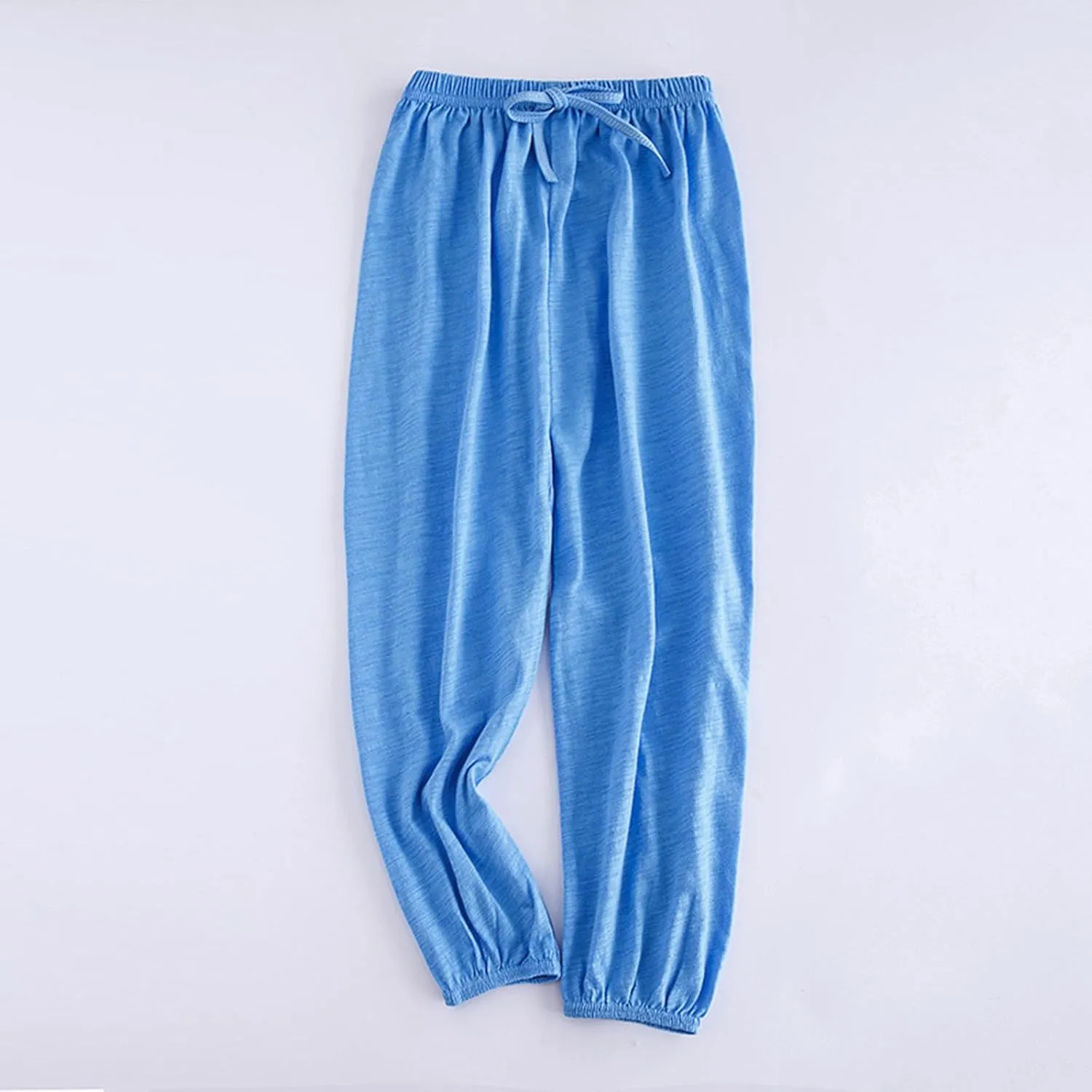 Baby Long 𝐁loomers Soft Slub Cotton Harem Pants for Boys Girls Soild Elastic Casual Joggers Dance Pants