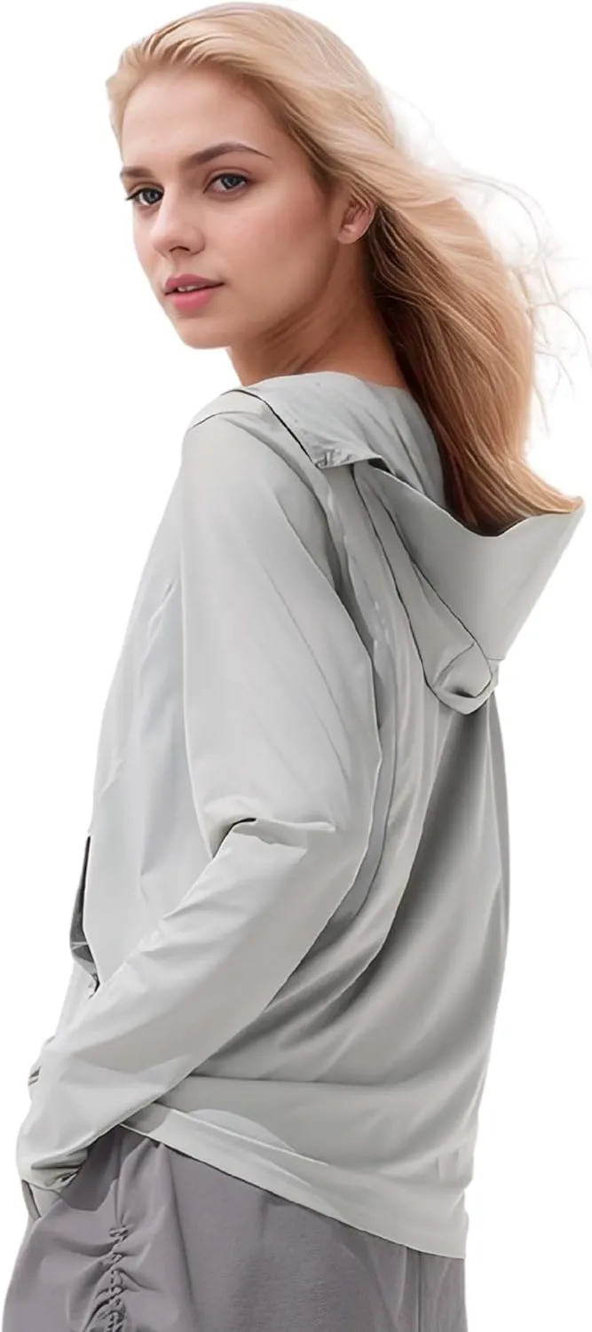 BENEUNDER Cooling Women's UPF 50  Sun Protection Lightweight Hoodie Jacket Long Sleeve Active Sun Shirts for Outdoor Workout