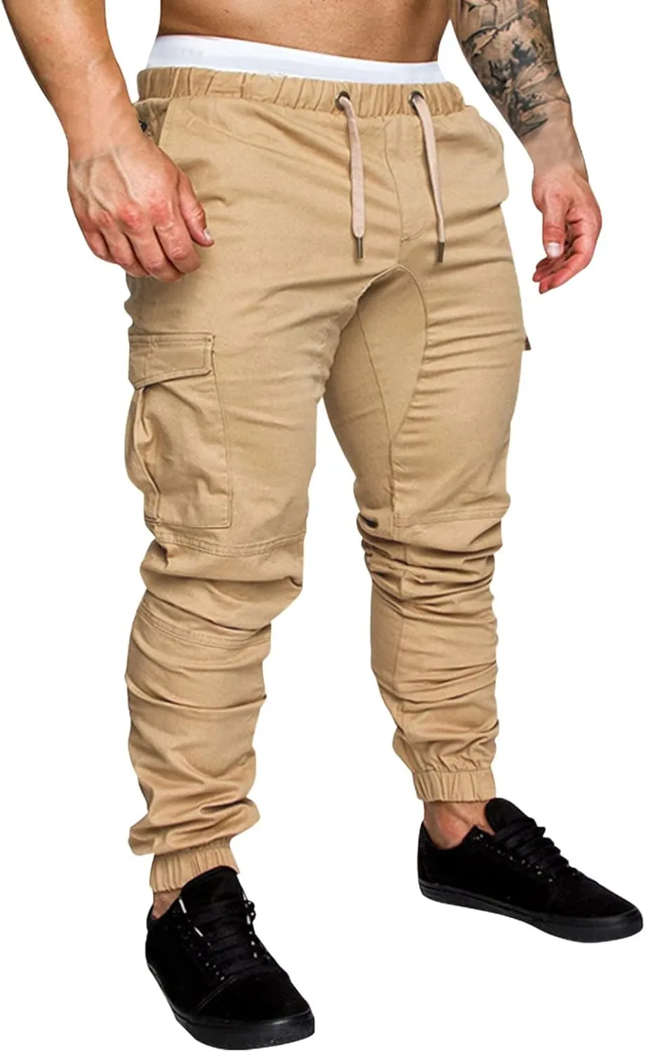 BIFUTON Mens Cargo Pants, Men's Athletic Workout Joggers Lightweight Running Pants Casual Jogging Gym Sweatpants Active Pants