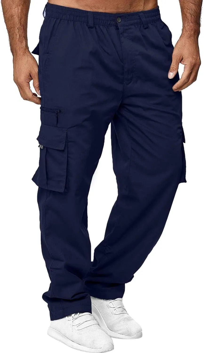 BIFUTON Mens Cargo Pants, Men's Athletic Workout Joggers Lightweight Running Pants Casual Jogging Gym Sweatpants Active Pants