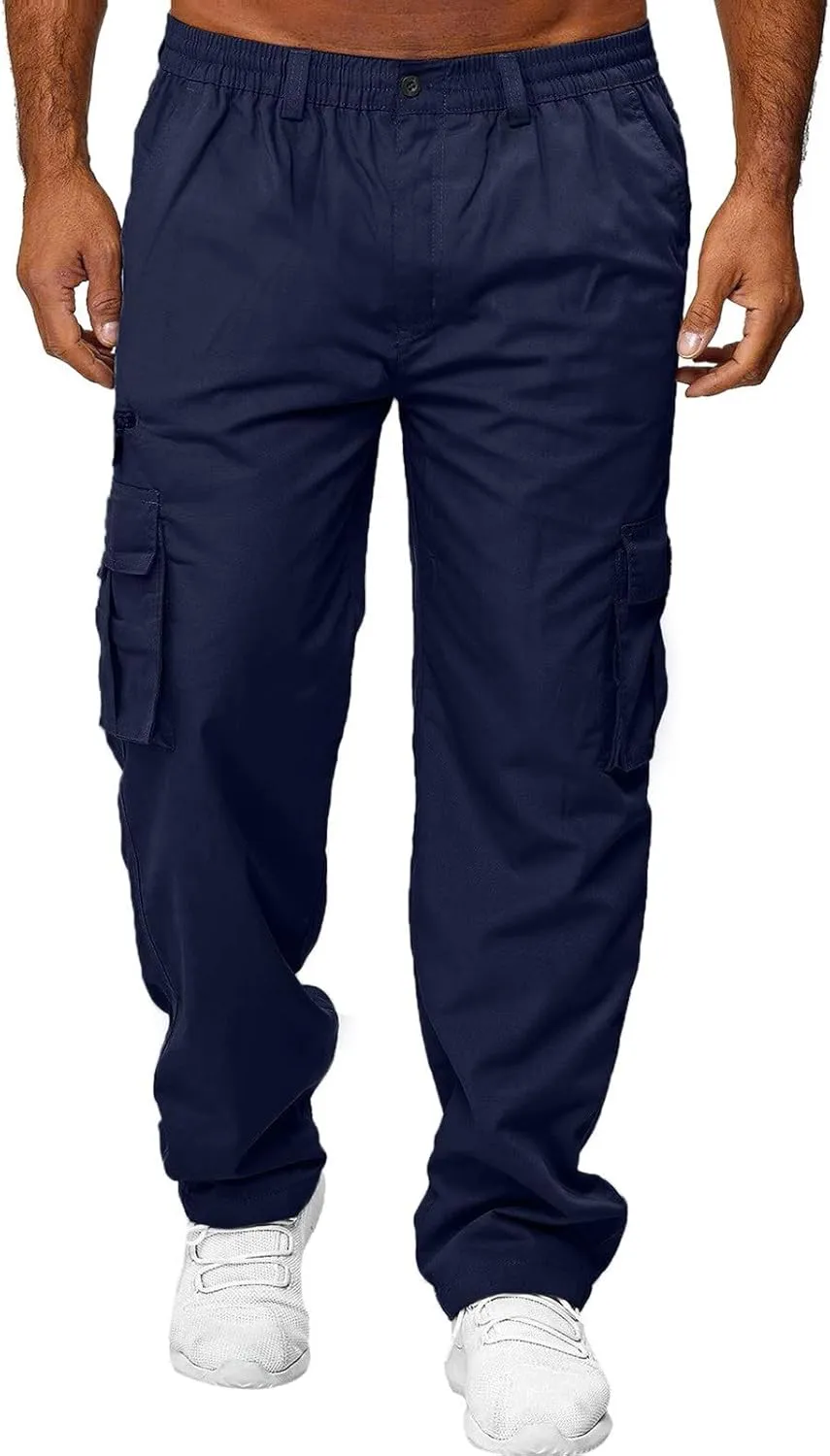 BIFUTON Mens Cargo Pants, Men's Athletic Workout Joggers Lightweight Running Pants Casual Jogging Gym Sweatpants Active Pants