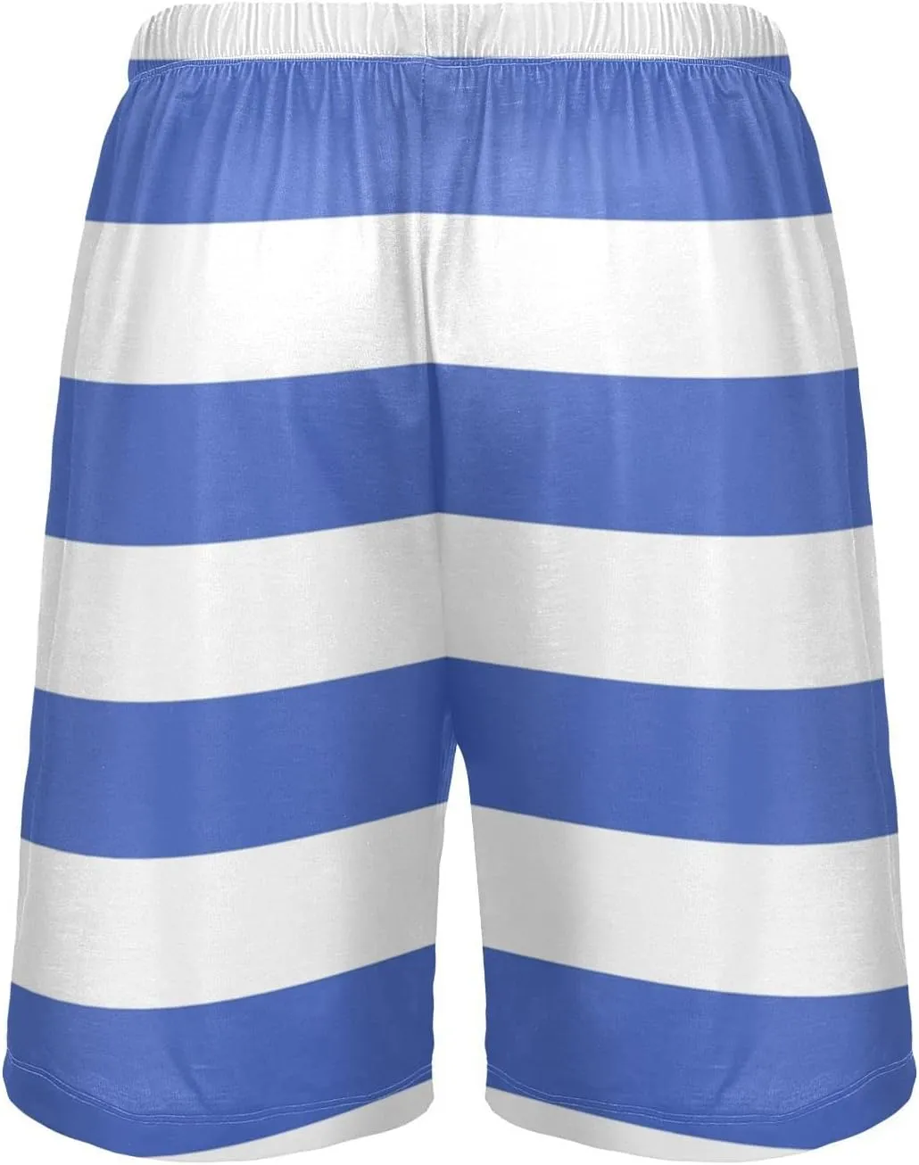 Blue And Red Horizontal Stripe Fashion Striped Pattern Men's Pajama Pants Shorts Sleepwear Lounge Pajama Bottoms