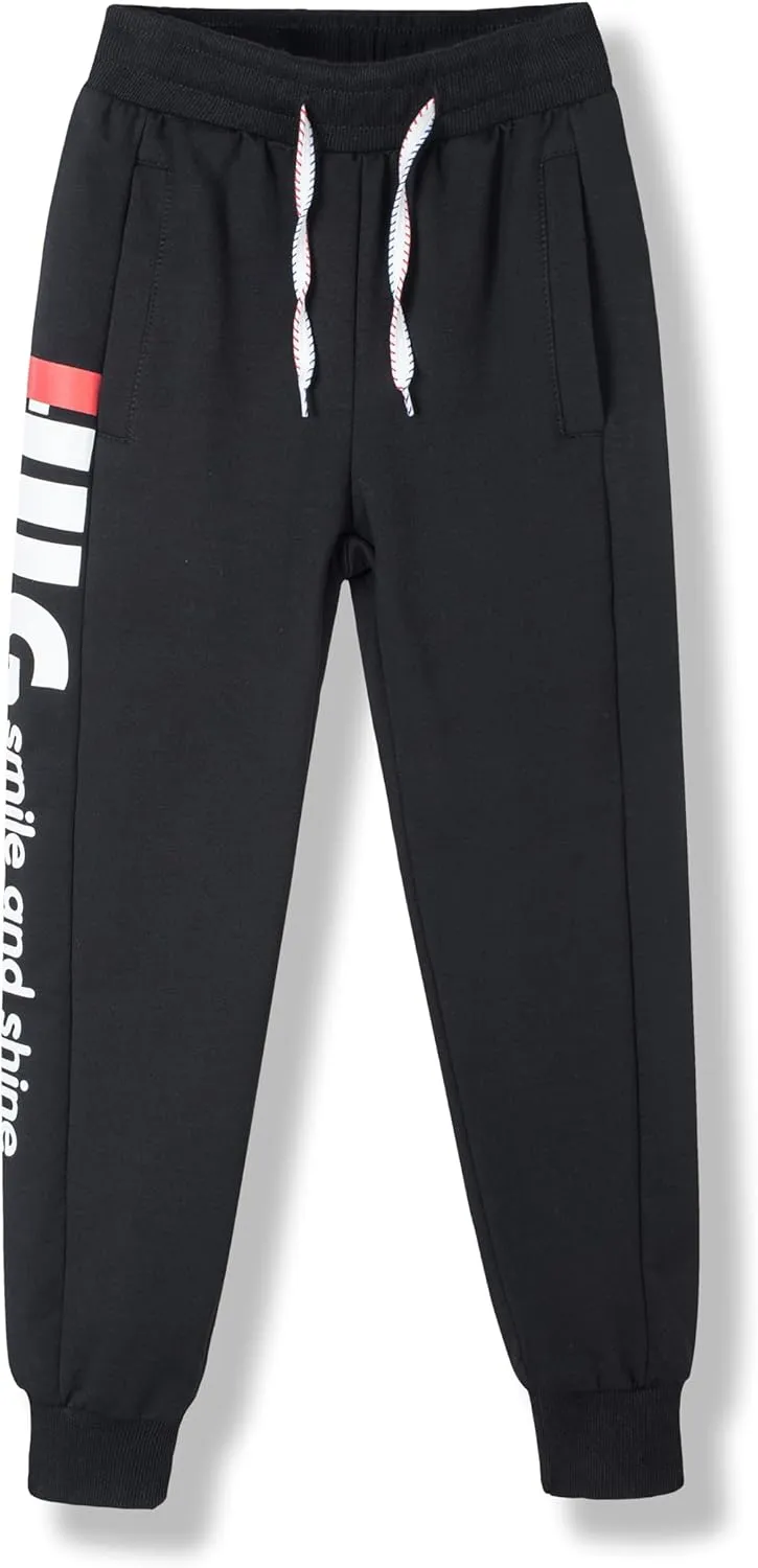 Boys' Lightweight Athletic Pants with Adjustable Drawstring Kids Breathable Sports Trousers Joggers Sweatpants