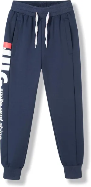 Boys' Lightweight Athletic Pants with Adjustable Drawstring Kids Breathable Sports Trousers Joggers Sweatpants