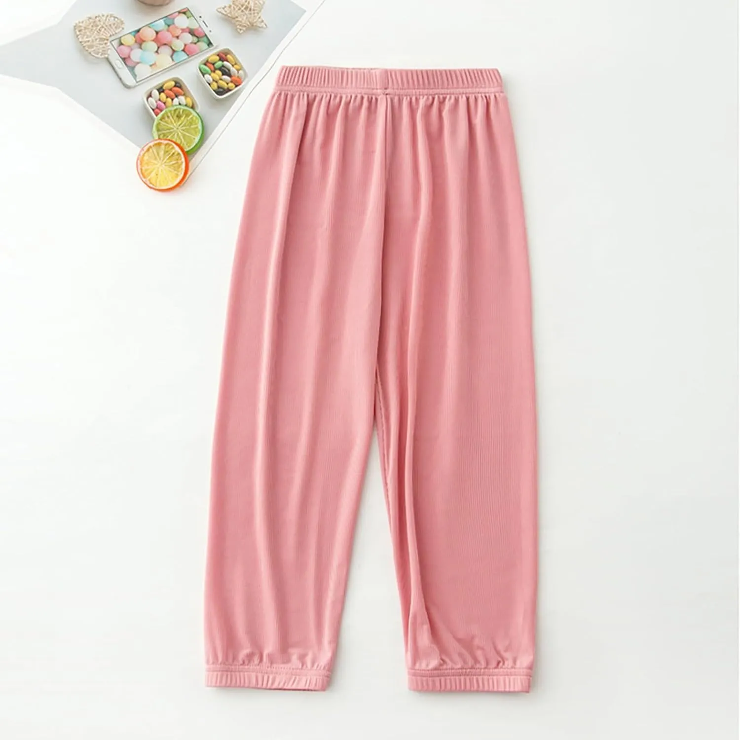 Boys Long Pants Soft Cotton Solid Harem Sweatpants for Boys Girls Breathable Quick Dry Loose Trousers