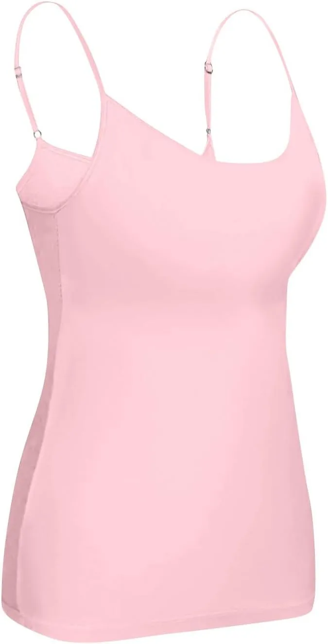 Camisole Tops for Women Built in Bra Spaghetti Strap Workout Yoga Shirts Basic Padded Tank Tops 2025 Summer Clothes