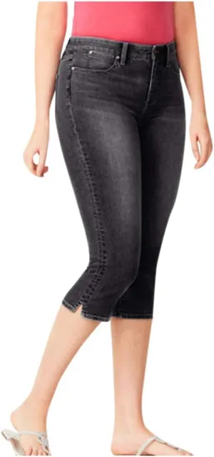 Capri Jeans for Women Women's Jeans High Waisted Summer Capri Stretchy Straight Legs Cropped Denim Pants Sky Blue