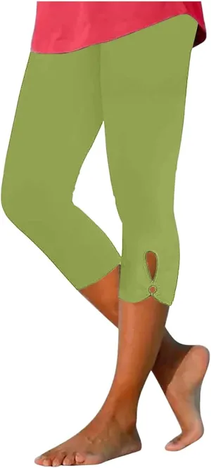 Capri Yoga Leggings for Women Summer 2025 Breathable Comfy Stretchy High Waist Workout Compression Cropped Jogger Pant