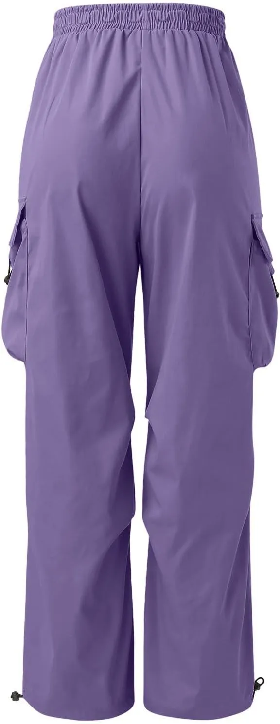Cargo Pants for Men Baggy Parachute Pants Men Streetwear Y2K Joggers Drawstring Sweatpants Mens Lightweight Trousers
