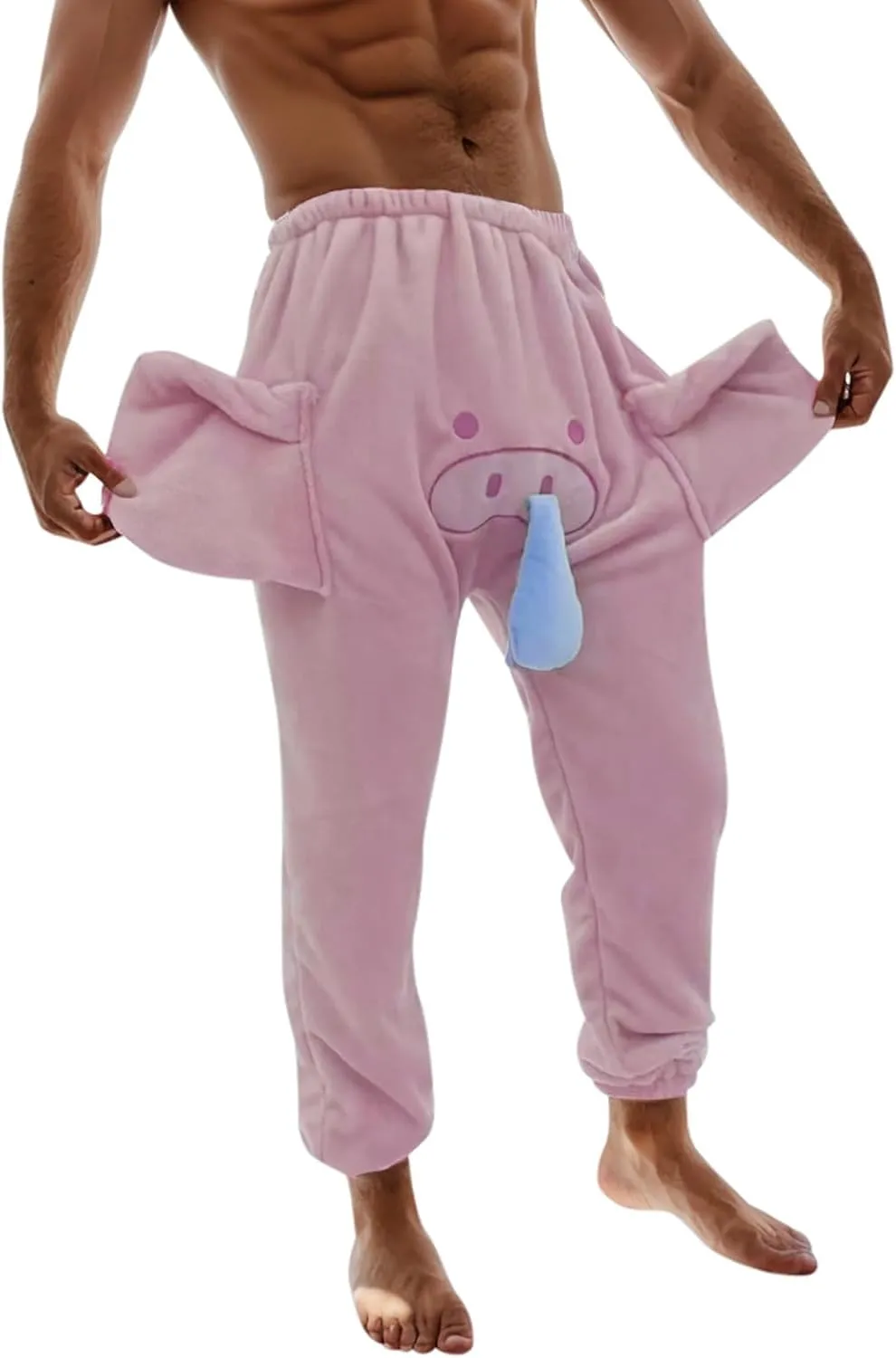 Cartoon Elephant Pants Cute Animal Pants Big Nose and Ears Unisex Soft Elephant Homewear Sleepwear