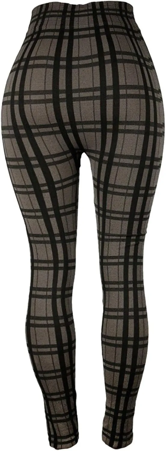 Casual Leggings for Women High Waist Printed Tummy Control Butt Lifting Pants Funny Elastic Waist Slimming Compression
