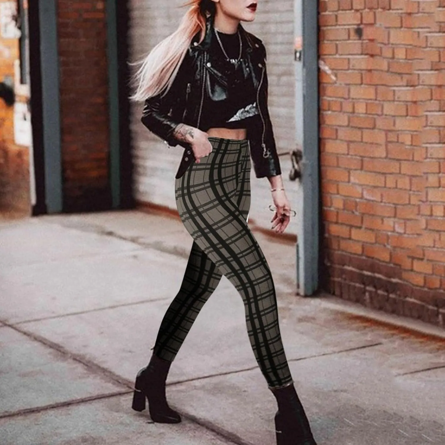 Casual Leggings for Women High Waist Printed Tummy Control Butt Lifting Pants Funny Elastic Waist Slimming Compression