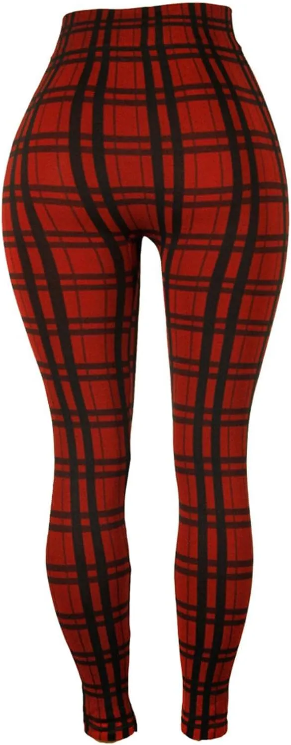 Casual Leggings for Women High Waist Printed Tummy Control Butt Lifting Pants Funny Fitted Compression Patterned Slimming