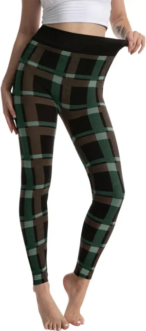 Casual Leggings for Women High Waist Printed Tummy Control Butt Lifting Pants Tights Fitness Compression Elastic Waist