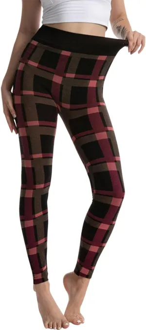 Casual Leggings for Women High Waist Printed Tummy Control Butt Lifting Pants Tights Fitness Compression Elastic Waist