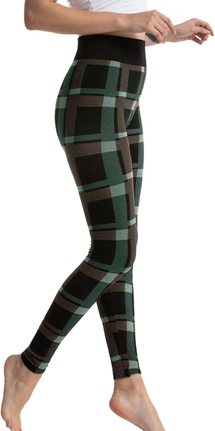 Casual Leggings for Women High Waist Printed Tummy Control Butt Lifting Pants Tights Fitness Compression Elastic Waist