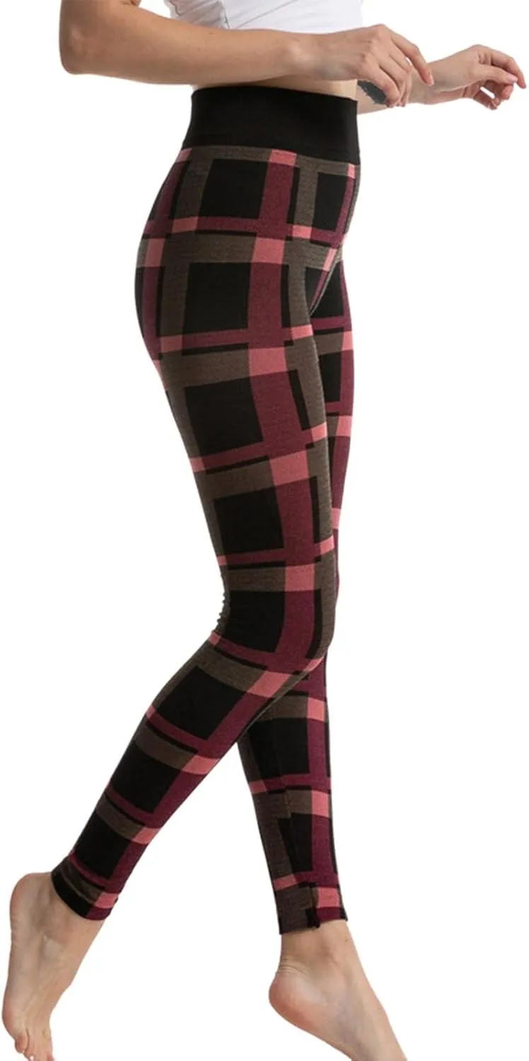 Casual Leggings for Women High Waist Printed Tummy Control Butt Lifting Pants Tights Fitness Compression Elastic Waist