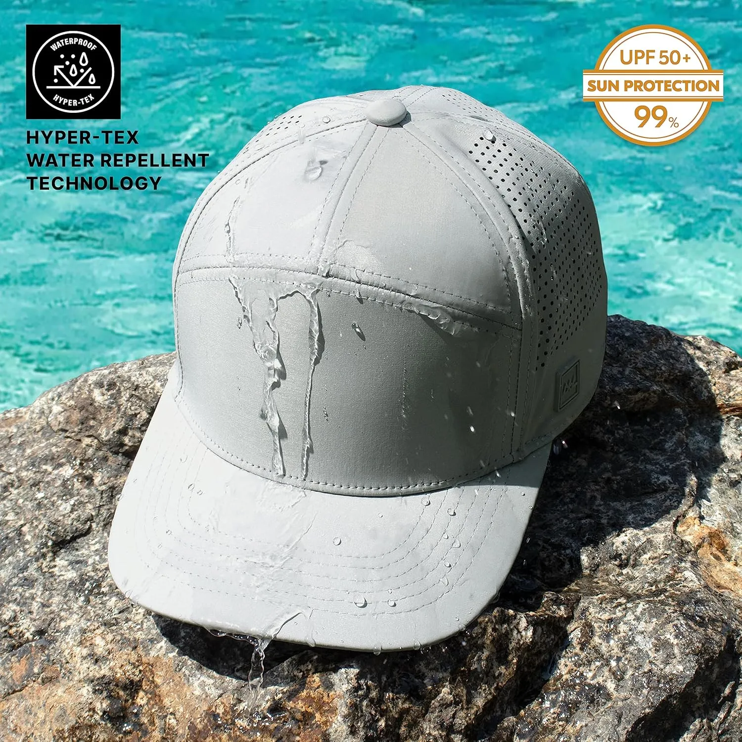 CHOK.LIDS Cooling Trucker Hat Performance Cooling Mesh Back Flat Bill Hat Waterproof Dry Baseball Cap Fitted Hats for Men