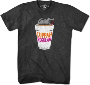 Chowdaheadz Cuppah Regulah T-Shirt - Unisex Vintage Tee Soft Cotton Blend