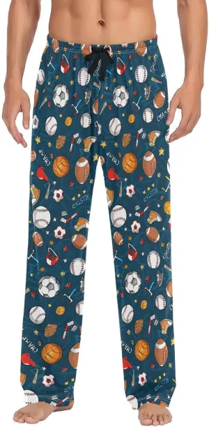 Christmas Winter Men's Pajama Pants Ho Ho Ho Santa Claus Laugh Super Soft Lounge Pajama Bottoms with Pockets