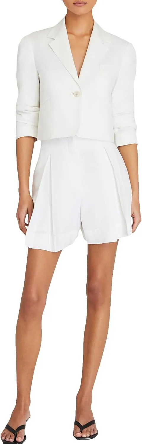 Club Monaco Women's Cropped Linen Blend Blazer