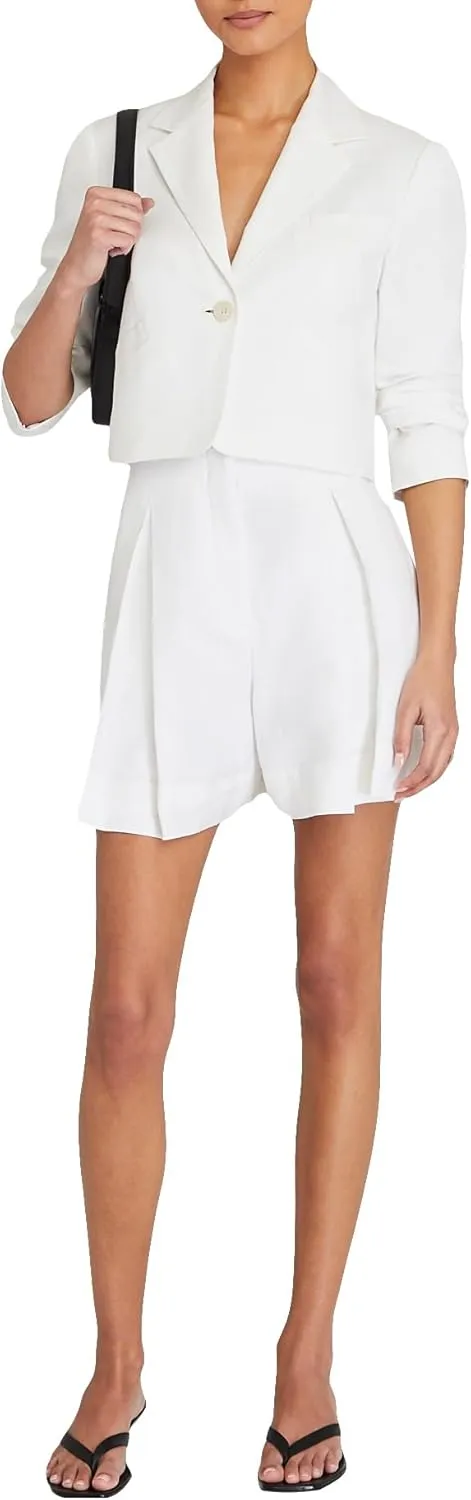 Club Monaco Women's Cropped Linen Blend Blazer