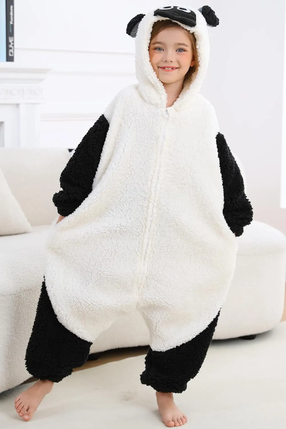 DarkCom Kids Animal Onesie,Women and Mens Cosplay Blacknose Sheep Onesie Halloween Costume Christmas Pajamas Sleepwear