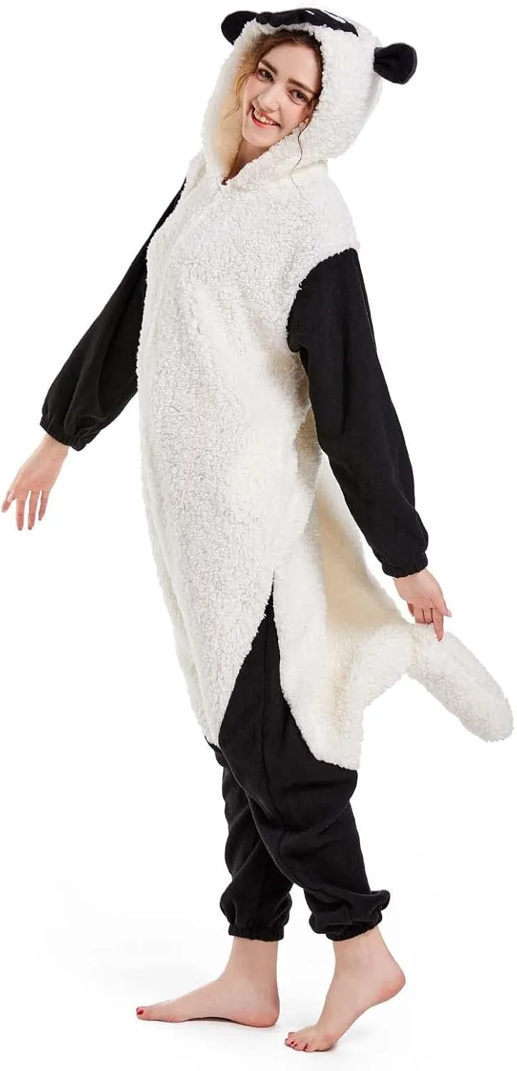 DarkCom Kids Animal Onesie,Women and Mens Cosplay Blacknose Sheep Onesie Halloween Costume Christmas Pajamas Sleepwear