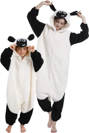 DarkCom Kids Animal Onesie,Women and Mens Cosplay Blacknose Sheep Onesie Halloween Costume Christmas Pajamas Sleepwear