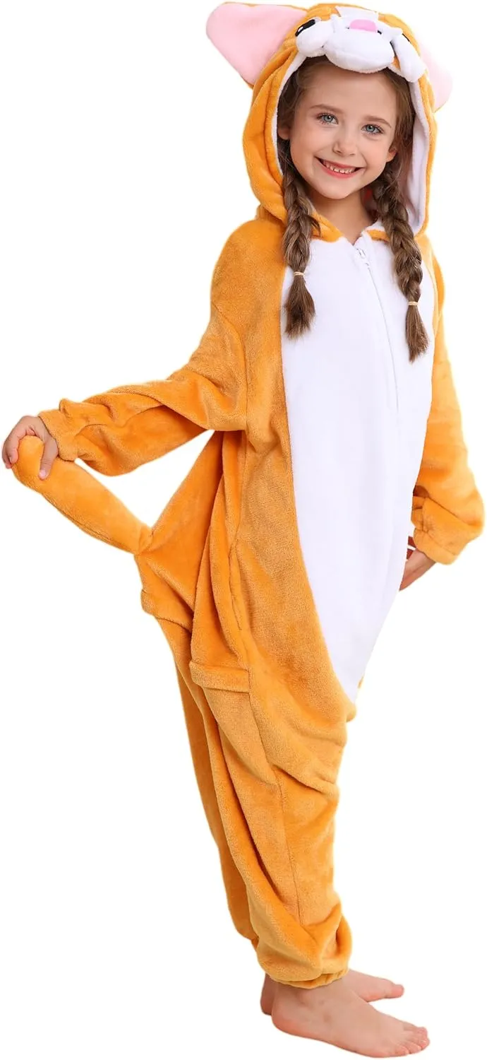 DarkCom Kids Animal Onesie,Women and Mens Cosplay Bulldog Onesie Halloween Costume Christmas Pajamas Sleepwear