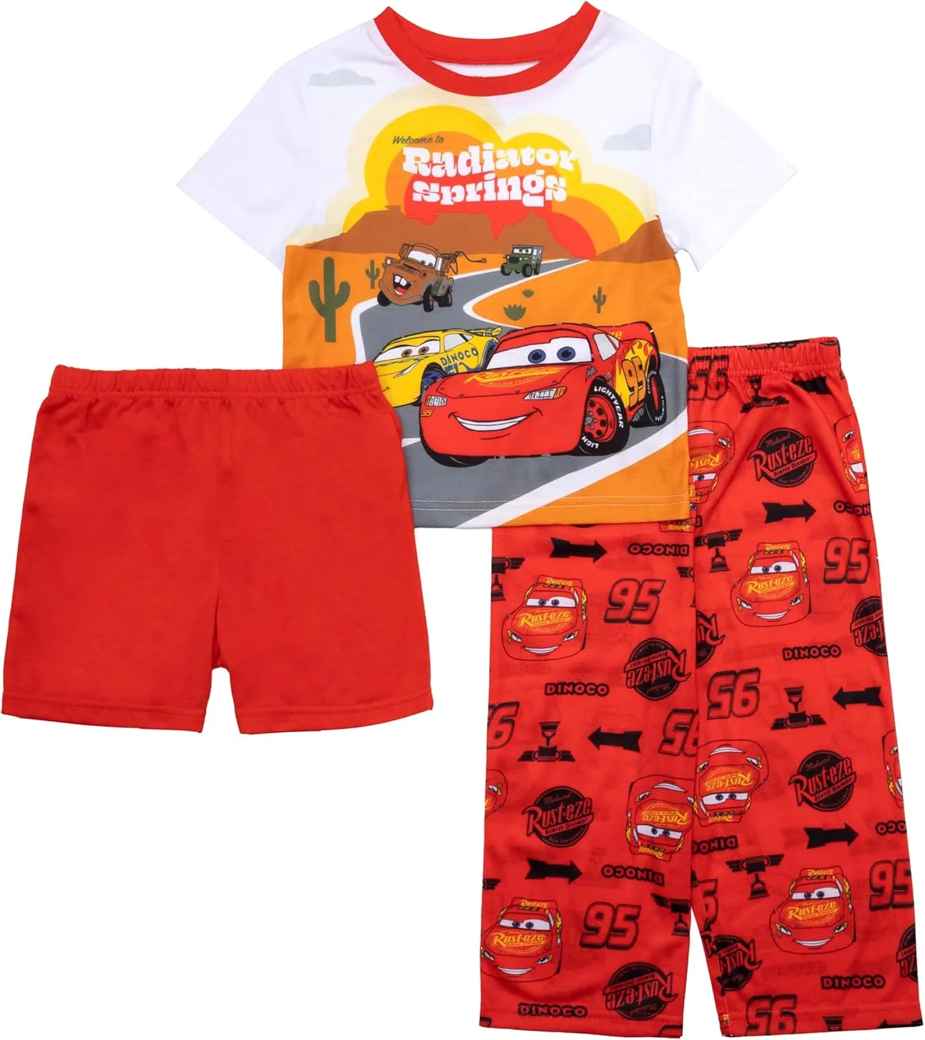 Disney Boys' Pixar Lightyear | Toys Story 4 3-Piece Loose-Fit Pajamas Set