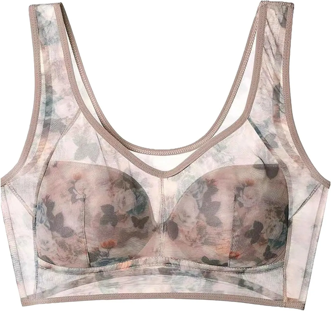 ElleBloom - Ice Silk Lace Cooling Comfort Bra, Seamless Wireless Push up Bras for Older Women, Every Bras