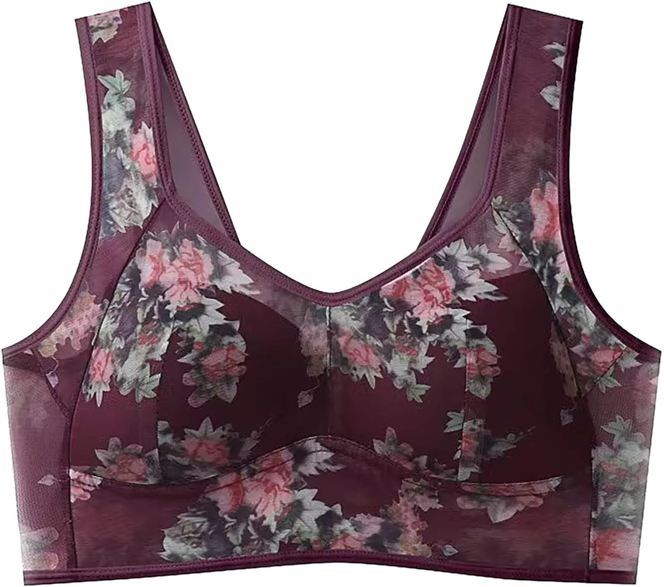 ElleBloom - Ice Silk Lace Cooling Comfort Bra, Seamless Wireless Push up Bras for Older Women, Every Bras