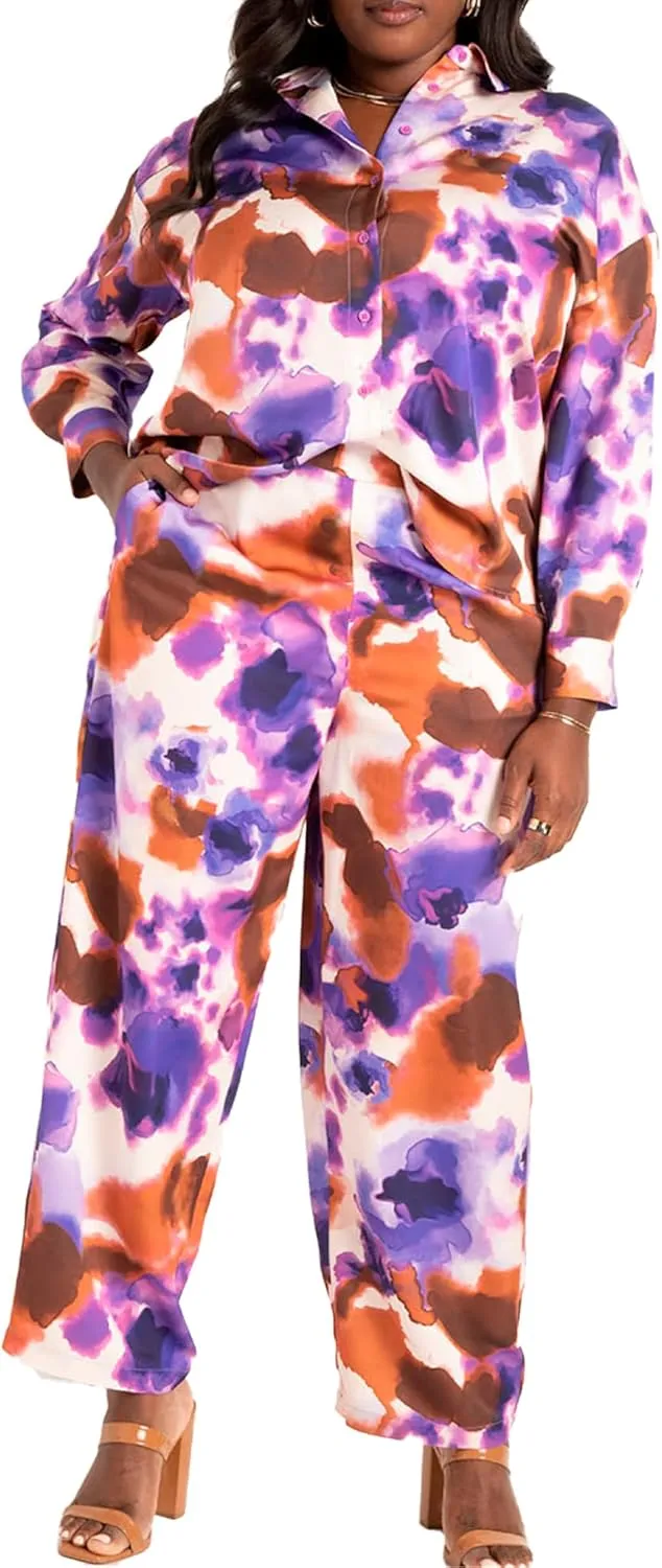 ellos Plus Size Linen-Blend Drawstring Capris