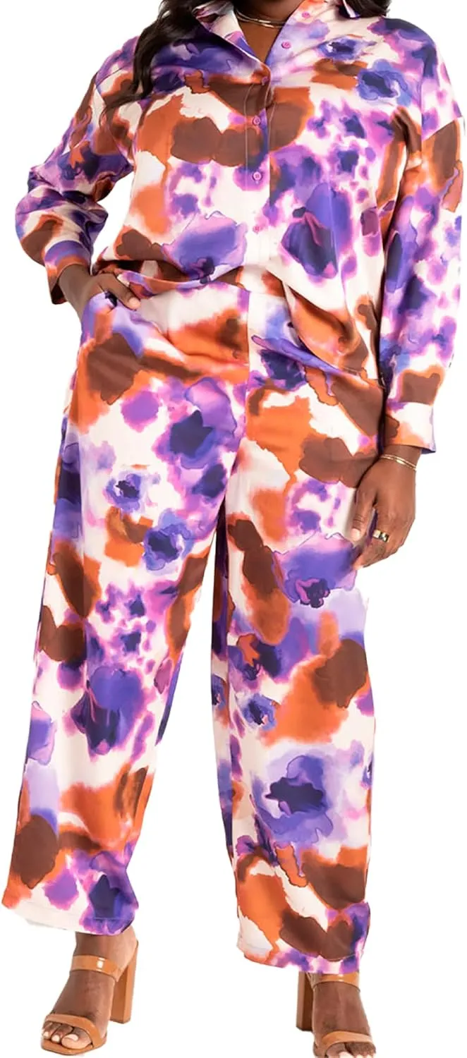 ellos Plus Size Linen-Blend Drawstring Capris