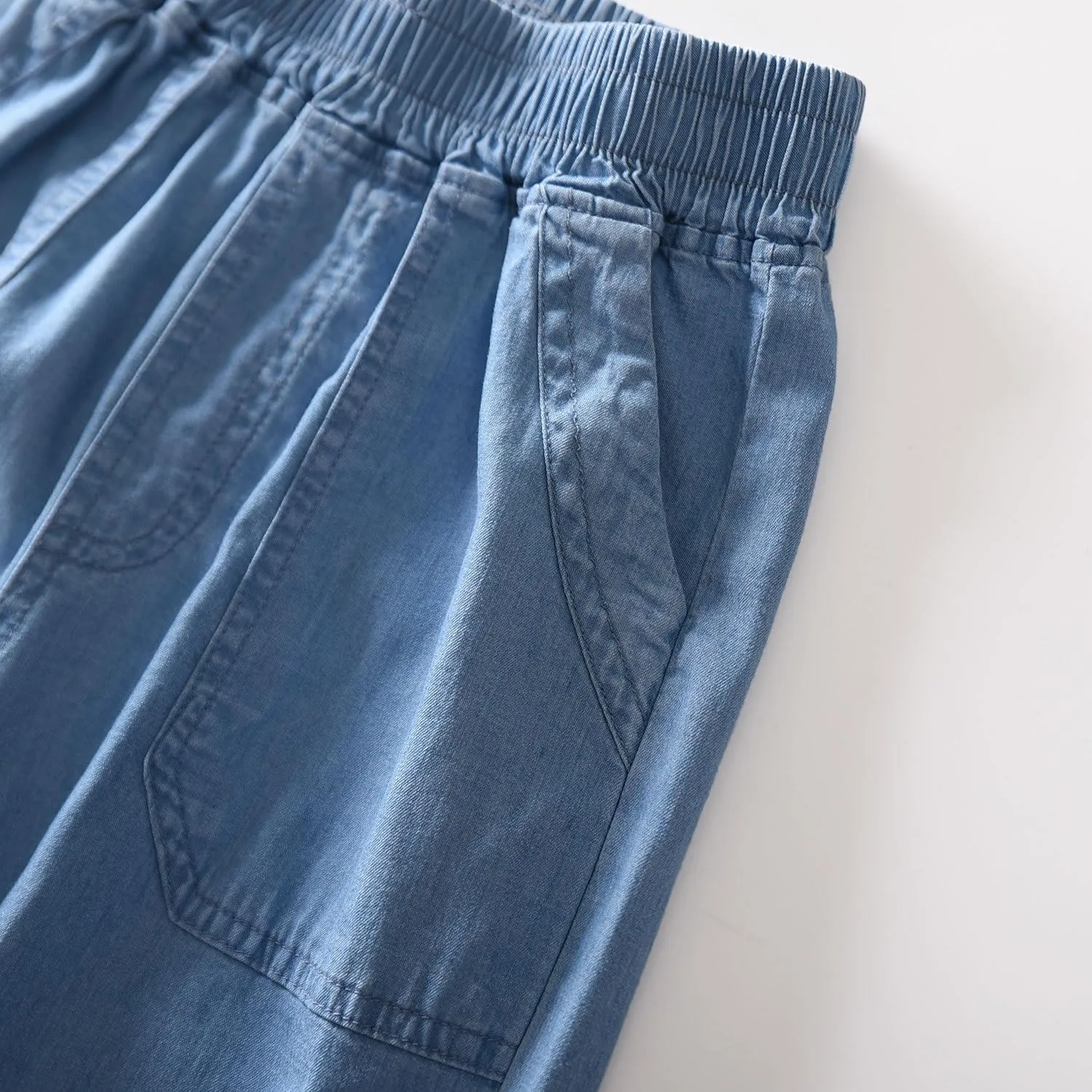 Enfants Chéris Boys Jeans Pull on Elastic Waist Rayon Blend Lightweight Pants with Pockets