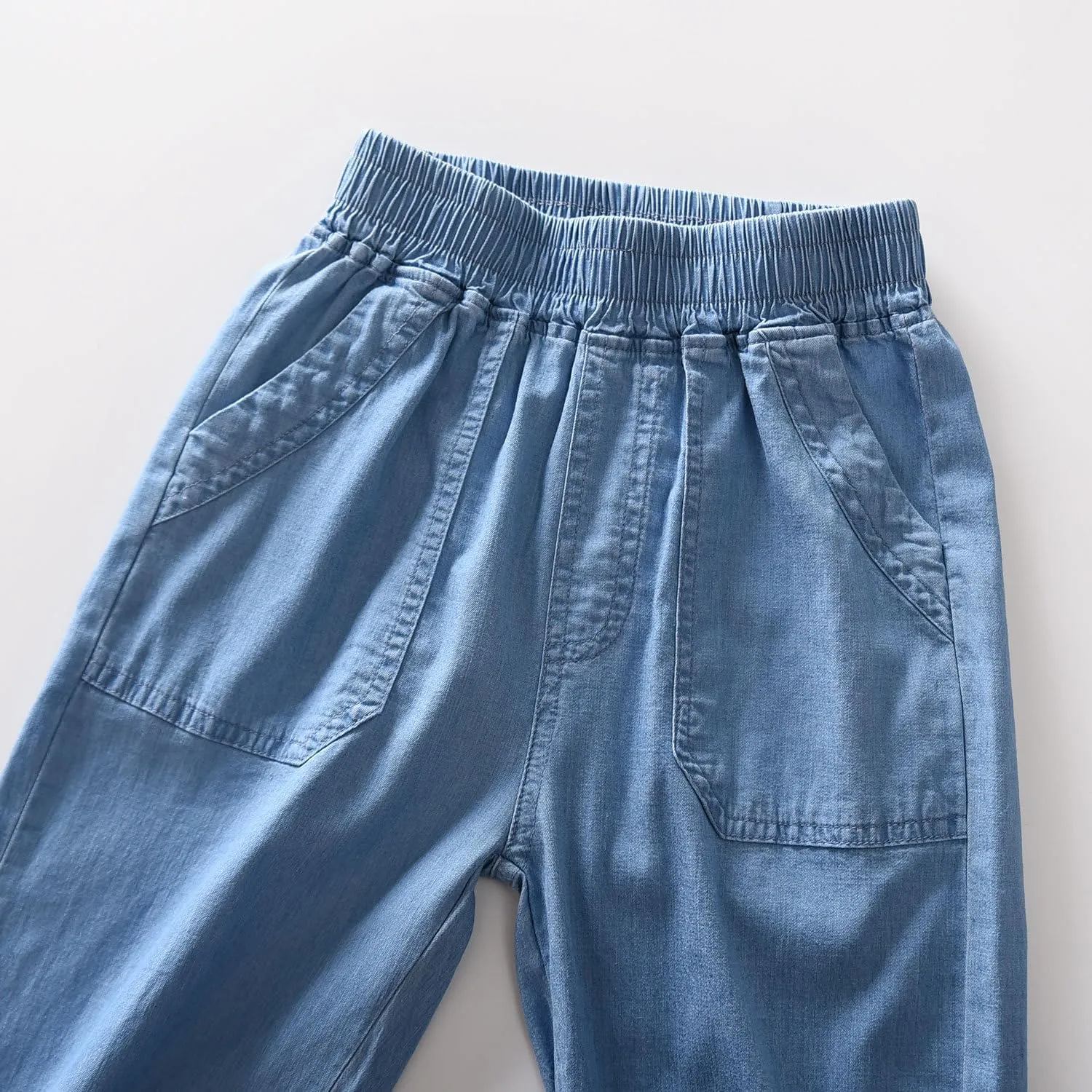Enfants Chéris Boys Jeans Pull on Elastic Waist Rayon Blend Lightweight Pants with Pockets