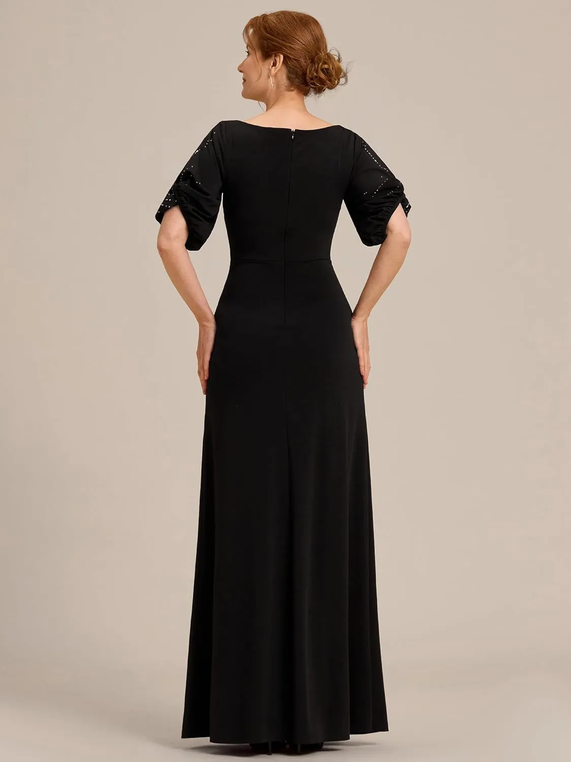 Ever-Pretty Women's Round Neck Hollow Out Sleeves Mermaid Beaded Formal Dresses 0544-USA