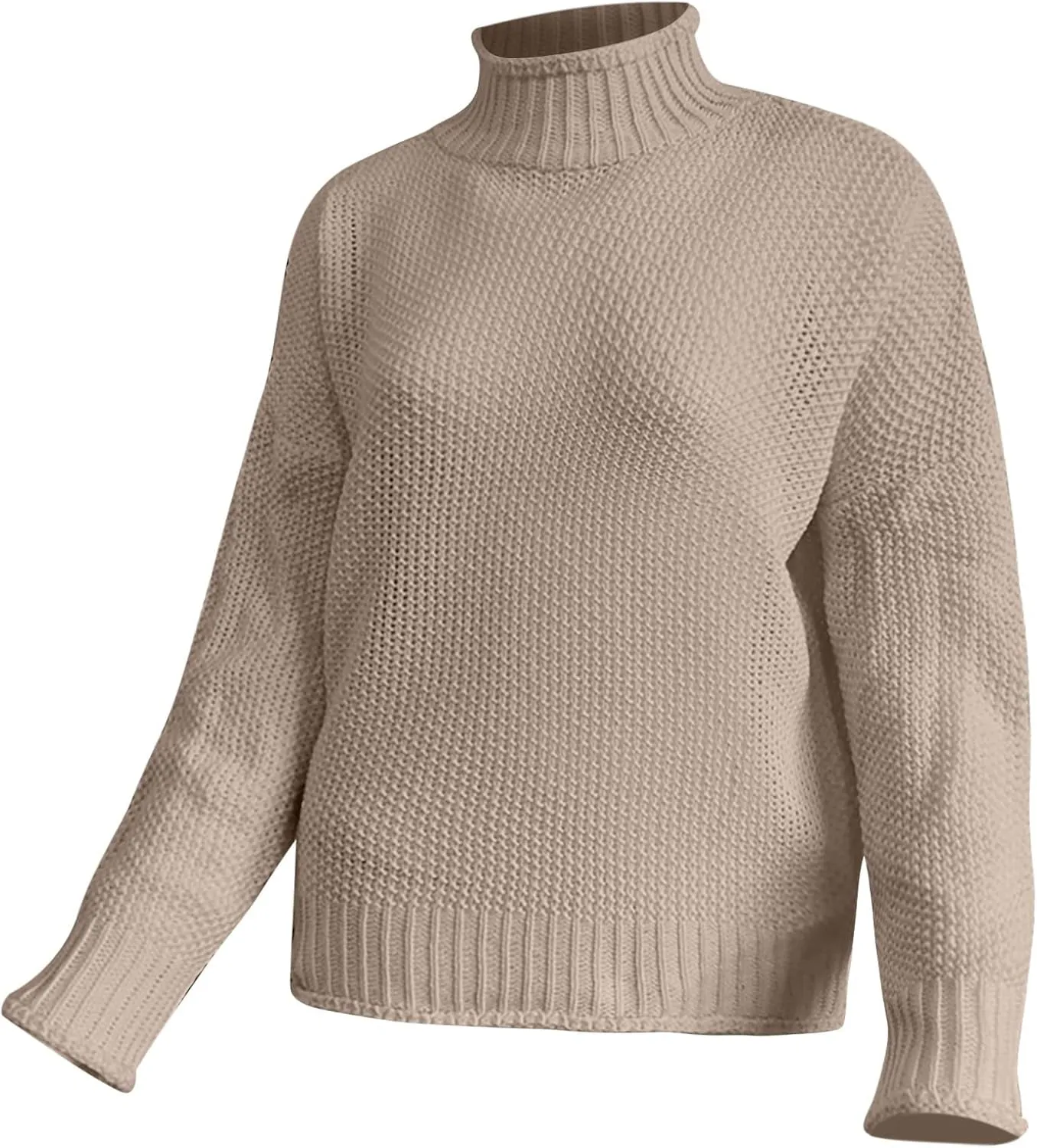 Fall Sweaters for Women,Trendy Fall Turtleneck High Neck Outfits Balloon Long Sleeve Pullover Outerwear Tunic Tops