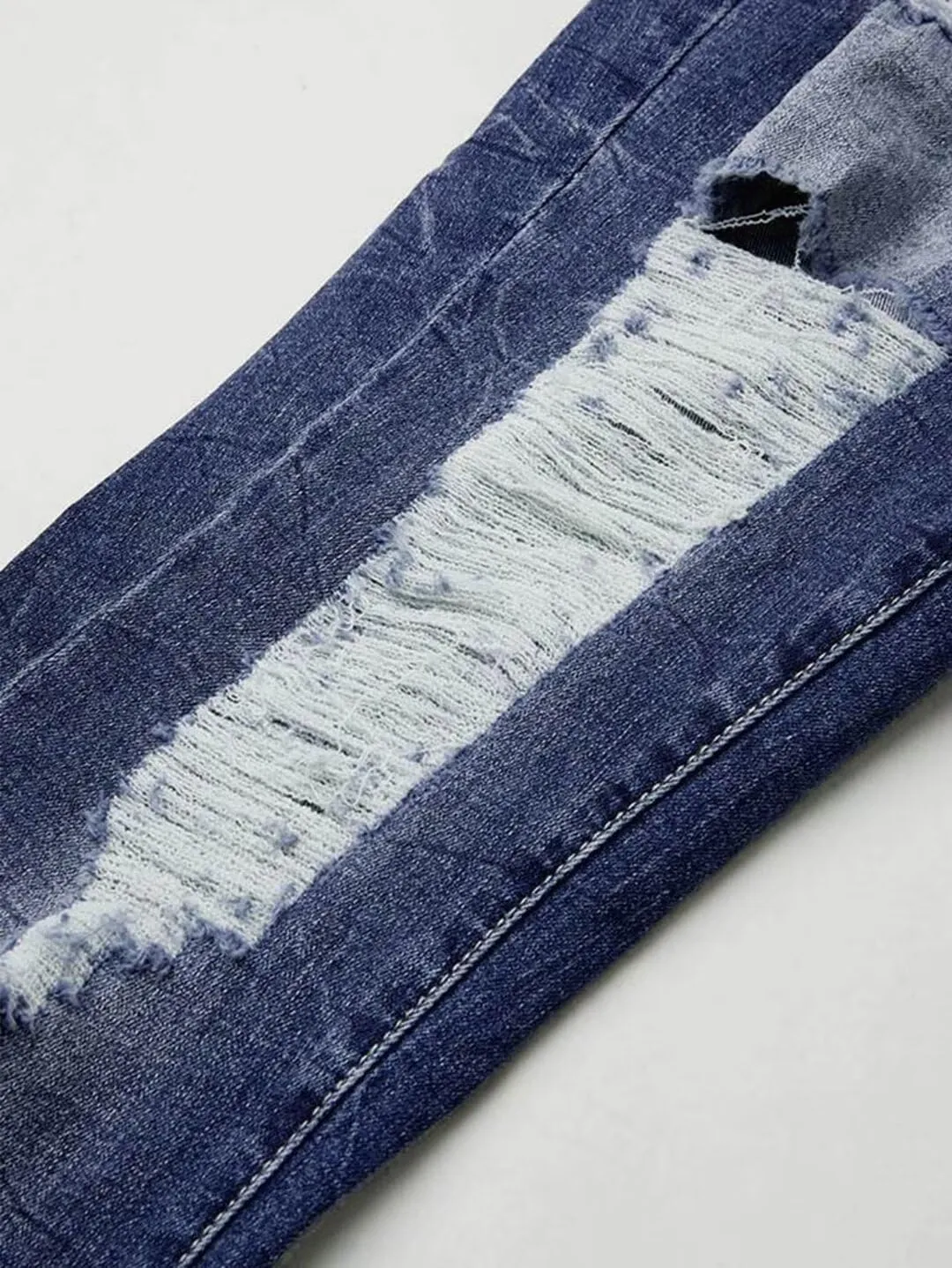 Flamingals Mid Rise Skinny Jeans for Women Trendy Stretchy Ripped Butt Lifting Jeans Distressed Sexy Denim Jeggings