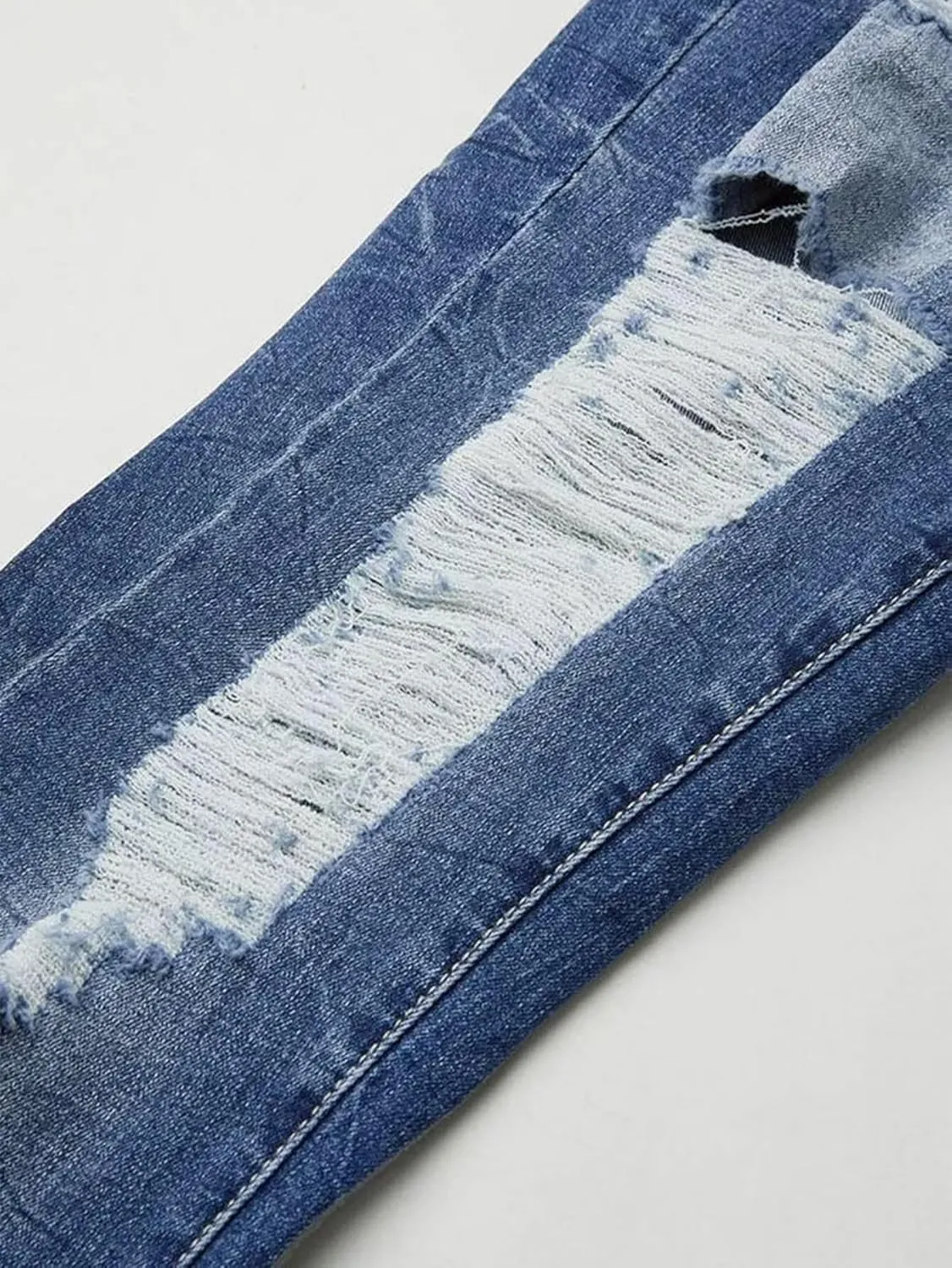 Flamingals Mid Rise Skinny Jeans for Women Trendy Stretchy Ripped Butt Lifting Jeans Distressed Sexy Denim Jeggings