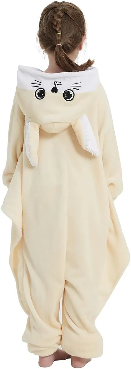 Flying Squirrel Onesie Kids Plush Animal Costume One Piece Pajamas Girls Teen Halloween Cosplay Sleepwear
