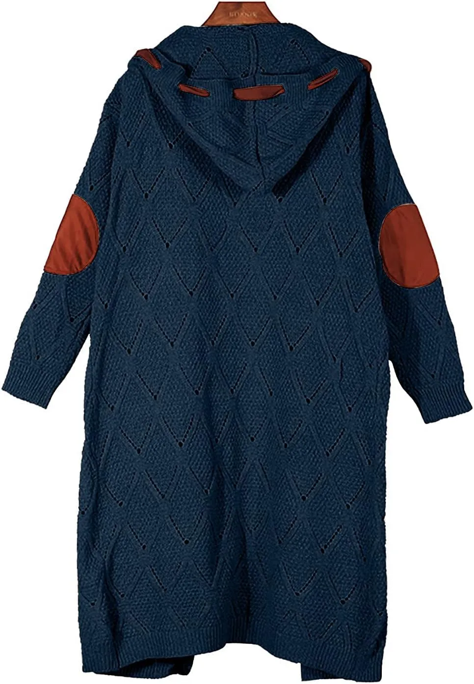 FMCHICO Long Sleeve Cable Knit Long Cardigan for Women Fall Winter Open Front Sweaters